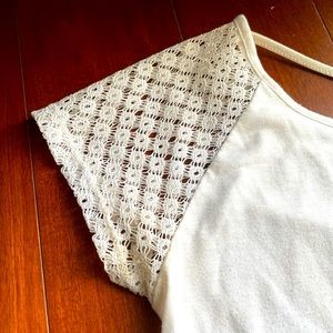 white top with lacing detail